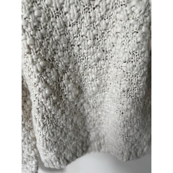 Vivienne Tam Sweater Womens Size M Cream Chunky Crochet Turtle Neck Preppy Comfy - Picture 2 of 11